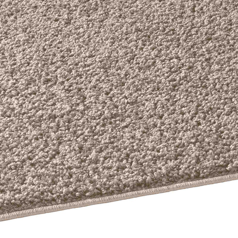 Waschbarer Shaggy | Ideal auch als Badematte | Wohnzimmer Badezimmer Küche Flur Läufer | Beige Rund